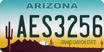 AZ license plate AES3256