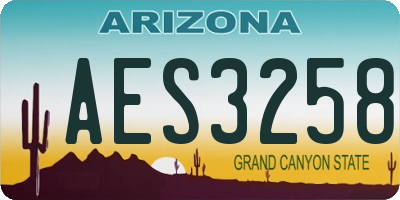AZ license plate AES3258