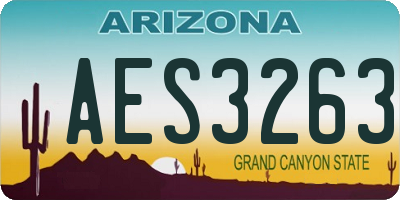 AZ license plate AES3263