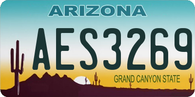 AZ license plate AES3269