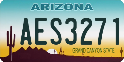AZ license plate AES3271