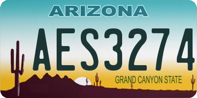 AZ license plate AES3274