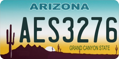 AZ license plate AES3276