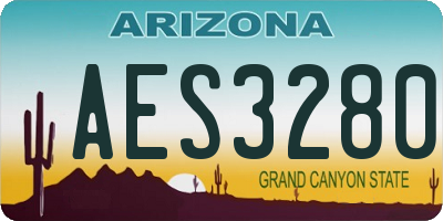AZ license plate AES3280