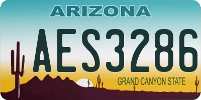 AZ license plate AES3286