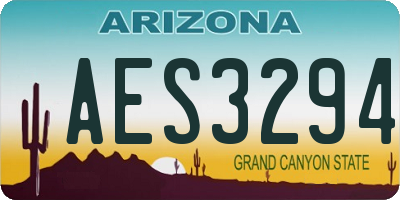 AZ license plate AES3294