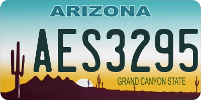 AZ license plate AES3295