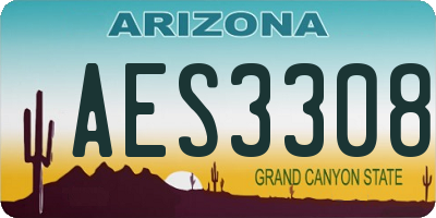 AZ license plate AES3308