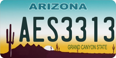 AZ license plate AES3313