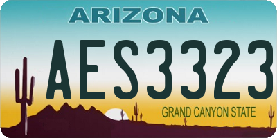 AZ license plate AES3323