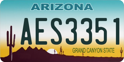 AZ license plate AES3351