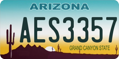 AZ license plate AES3357