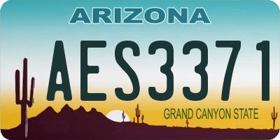 AZ license plate AES3371