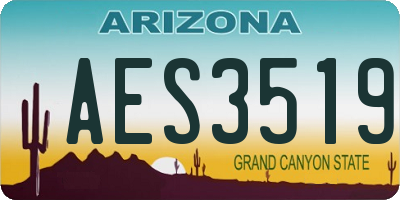 AZ license plate AES3519