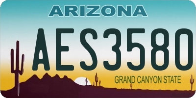 AZ license plate AES3580