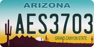 AZ license plate AES3703