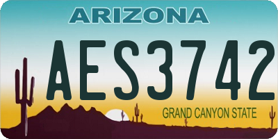 AZ license plate AES3742