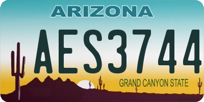 AZ license plate AES3744