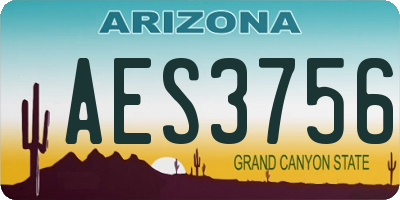 AZ license plate AES3756