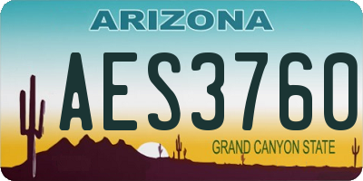 AZ license plate AES3760