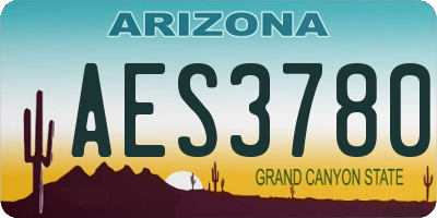 AZ license plate AES3780