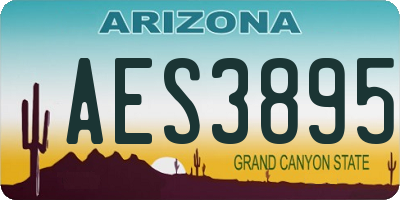 AZ license plate AES3895