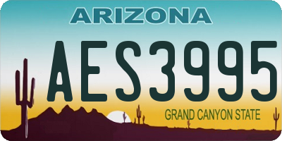 AZ license plate AES3995