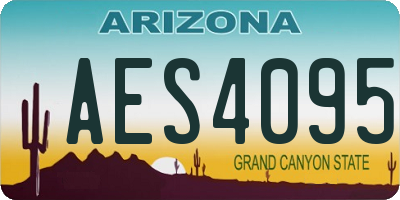 AZ license plate AES4095