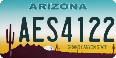 AZ license plate AES4122
