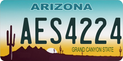 AZ license plate AES4224