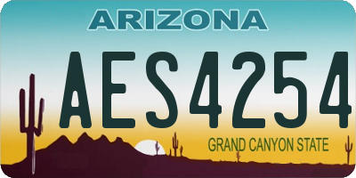 AZ license plate AES4254
