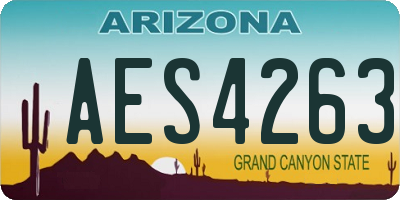AZ license plate AES4263