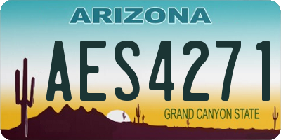 AZ license plate AES4271