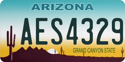 AZ license plate AES4329