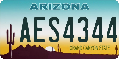 AZ license plate AES4344