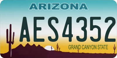 AZ license plate AES4352