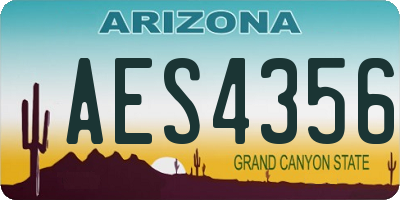 AZ license plate AES4356