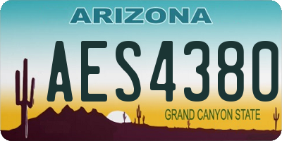 AZ license plate AES4380