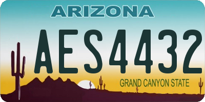 AZ license plate AES4432