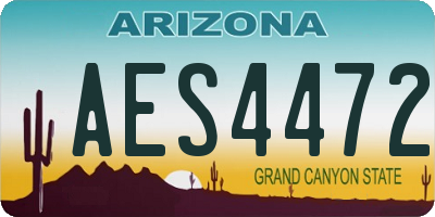 AZ license plate AES4472
