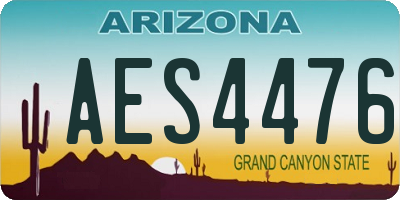 AZ license plate AES4476