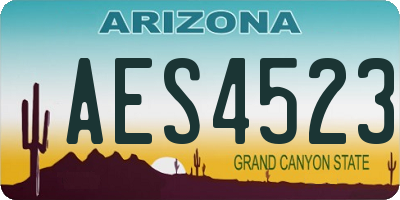 AZ license plate AES4523
