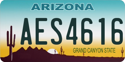 AZ license plate AES4616