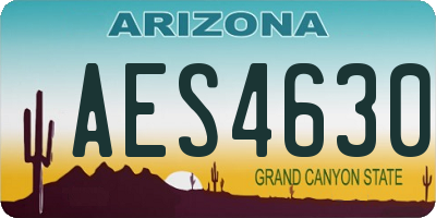 AZ license plate AES4630