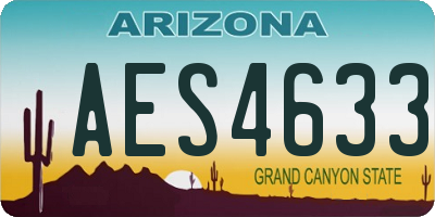 AZ license plate AES4633
