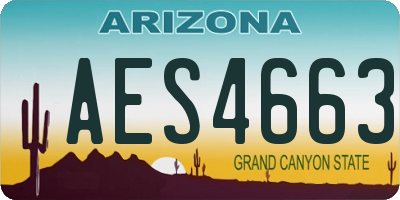 AZ license plate AES4663