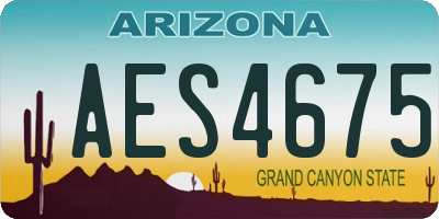 AZ license plate AES4675