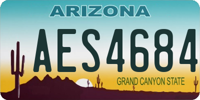 AZ license plate AES4684