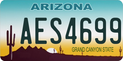 AZ license plate AES4699