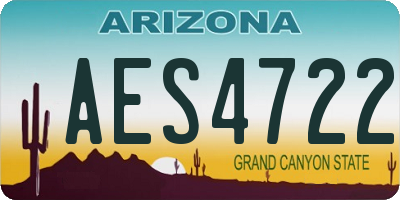 AZ license plate AES4722